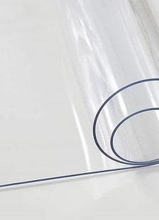 Мягкое стекло прозрачная силиконовая скатерть на стол soft glass защита для мебели 1.8х1.0м (толщина 1.5мм)