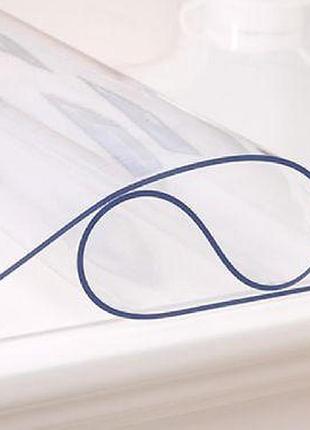 Мягкое стекло прозрачная силиконовая скатерть на стол soft glass защита для мебели 2.1х1.0м (толщина 1.5 мм)