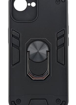 Чехол armored ring для apple iphone 16e противоударный с подставкой кольцо черный