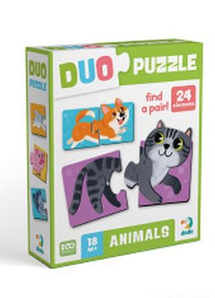 Пазл dodo duo 24 елементи - тваринки-половинки 300689