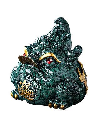 Фигурка для чайной церемонии lesko zby-2407302 жаба с монеткой green меняющая цвет от горячей воды