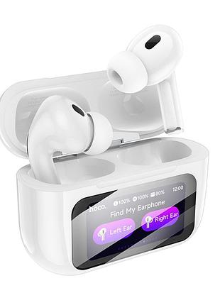 Наушники bluetooth беспроводные hoco ew72 anc с микрофоном и сенсорным led-дисплеем white