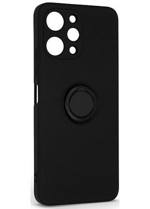 Чехол fiji holder ring для xiaomi redmi 12 5g бампер с кольцом подставкой black