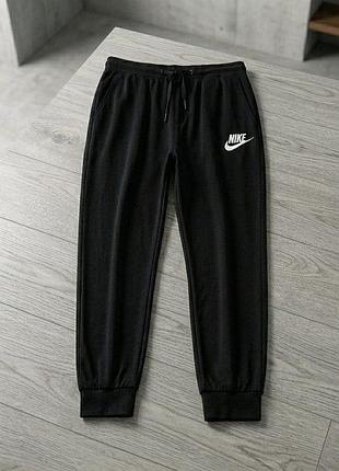 Спортивные мужские брюки nike черные флис