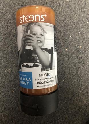 Новый мед манука steens manuka honey mgo 85+ оригинал 340 г новий мед
