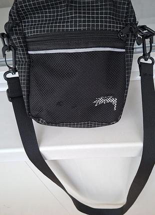 Сумка чоловіча stussy стусі барсетка мессенджер через плече чорна