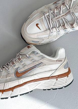 Кроссовки nike p-6000 beige