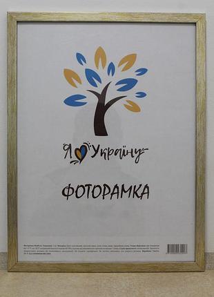 Фоторамка а3 30х42 см., золотистая, багет 1611-469-3 стекло + двп