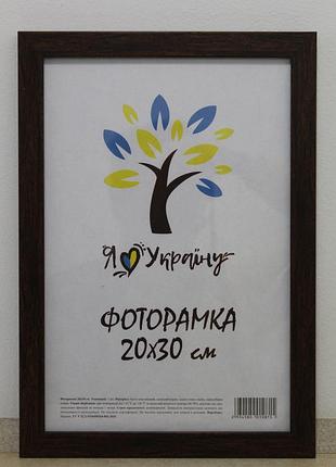 Фоторамка 20х30 см., коричневая, багет 2014-в186 б/з б/у стекло + картон