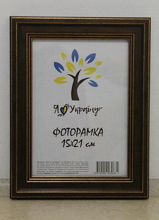 Фоторамка а5 15х21 см бронзовый багет 3220-0821-9 оргстекло + двп