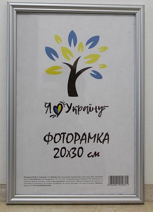 Фоторамка 20х30 см., срібна, багет 1515-х230м б/з