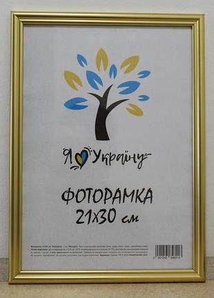Фоторамка а5 15х21 см золота багет 1515-х811-10 б/з оргскло + двп