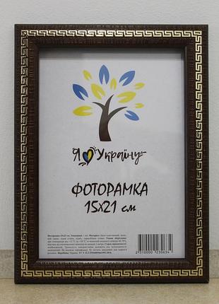 Фоторамка а5 15х21 см вишнева із золотою змійкою багет 2416-152-9