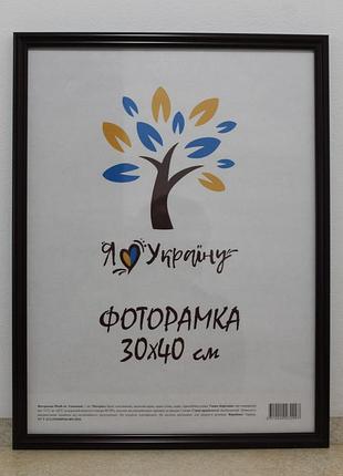 Фоторамка 30х40 см вишневая, багет 1515-х054-2 б/з оргстекло + двп