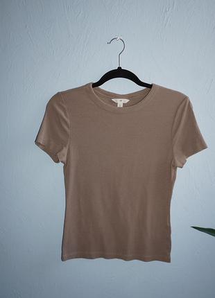 Базова футболка в рубчик h&amp;m