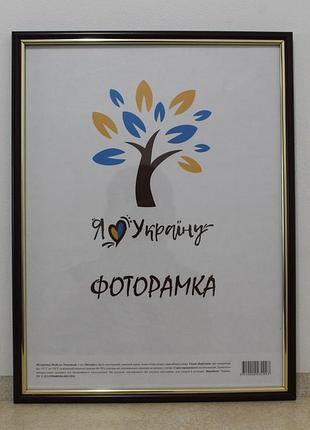 Фоторамка 30х45 см., вишнева із золотою вставкою, багет 1515-х412