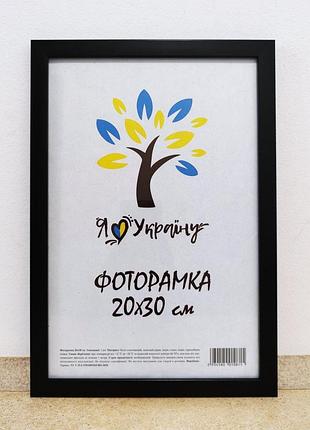 Фоторамка 20х30 см., черная, багет 1611-1112 стекло + картон