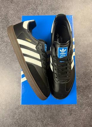 Adidas samba black white 10