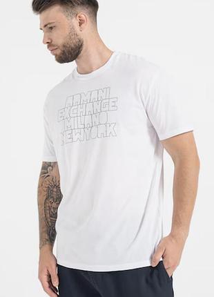 Футболка armani exchange milano new york - белый размер м