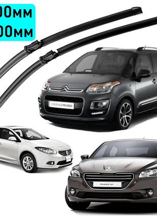 Щітки склоочисника citroën/peugeot/renault — wd400600 — комплект 2 шт.