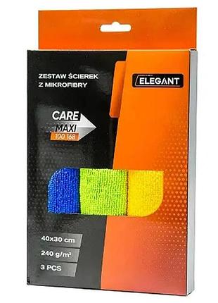Салфетка микрофибра универсальная ассорти 3 шт (40х30) elegant