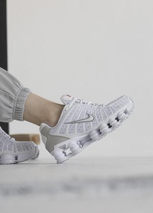 Shox tl white metallic silver 4
