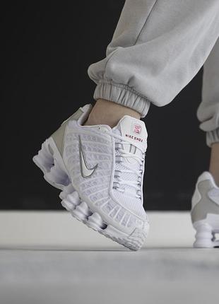 Shox tl white metallic silver 6