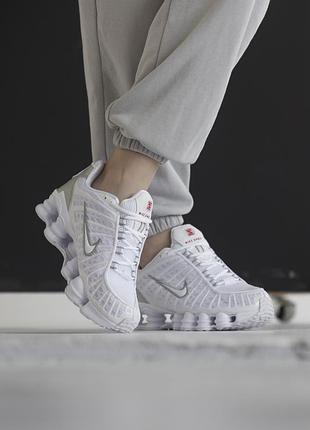 Shox tl white metallic silver 7