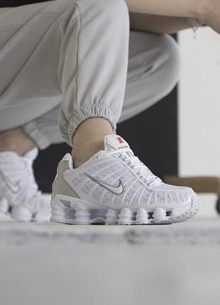 Shox tl white metallic silver 9