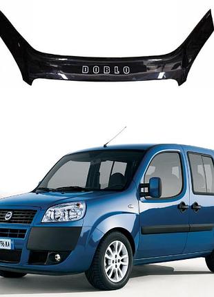 Дефлектор капота мухобойка на fiat doblo i 2004-2010 после ресталинга vip tuning vt 52