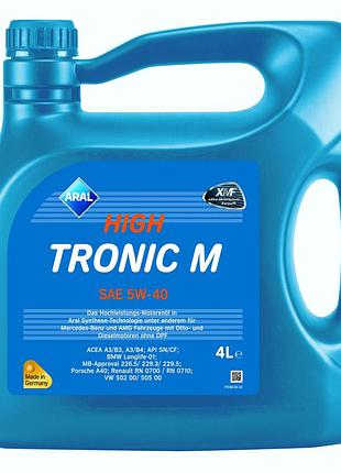 Синтетическое моторное масло aral 5w40 high tronic (4л)