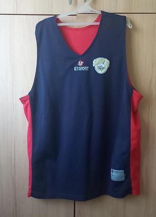 Спортивная майка 2t sport sharks xl темно-синяя с красными вставками