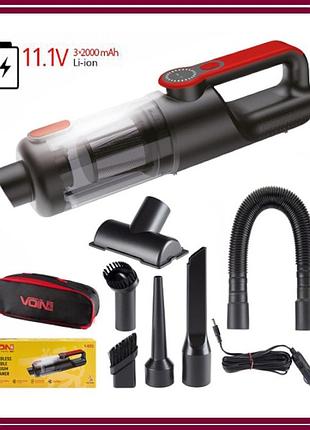 🔵 автопилосос voin v-82cl — 120w, акумуляторний, сухе та вологе прибирання, сумка в комплекті