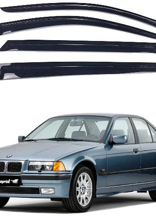 Дефлекторы окон ветровики на bmw 3 series e36 седан 1990-1998 avtm