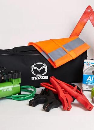 Набір автомобіліста універсальний mazda в багажник авто з 8 предметів