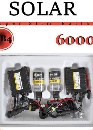 Комплект автомобильного ксенона hb4 6000k "solar" (блок super slim ballast)