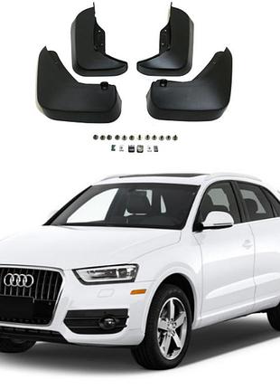 Бризковики для авто комплект 4 шт audi q2 2016 — 2023 з пластиковими порогами (передні та задні) avtm