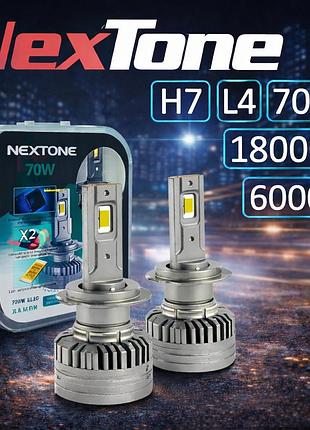 Led лампы h7 nextone l4 12v 70w 6000k 18000lm can bus (комплект 2 шт.)
