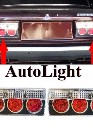 Фонари задние 2 штуки на авто ваз 2107 круги тюнинг autolight