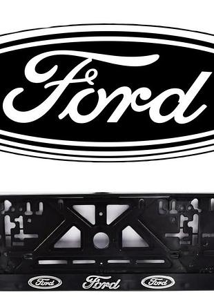 Рамка под номер хром. надпись "eurotermix" ford