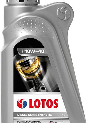 Полусинтетическое моторное масло lotos 10w40 semisynthetic diesel cf, b3 (1л)