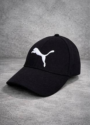 Кепка puma чорна з білим