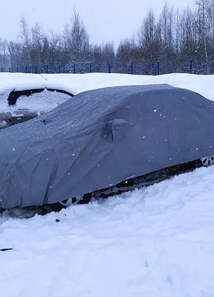 Тент чехол на авто в седане с карманами под зеркала elegant м 432*165*120 peva