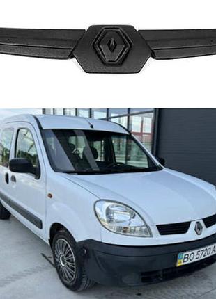 Зимова накладка на решітку радіатора (матова) renault kangoo 2003-2008 (верх). заглушка решітки радіатора