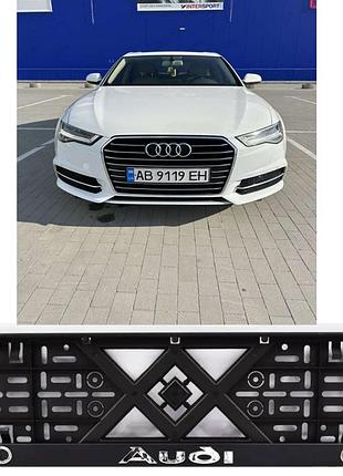 Рамка под номер, авторамка номерного знака хром. надпись "eurotermix" audi