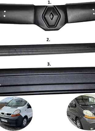 Зимові заглушки решіток радіатора та бампера renault trafic 2001-2006 (все 3 шт.) накладки на ґрати