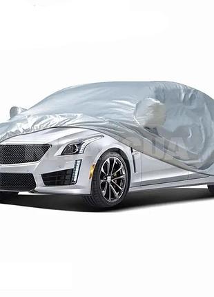 Автомобильный тент седан milex m 432х165х120 peva+pp cotton (серый, зеркало, замок)