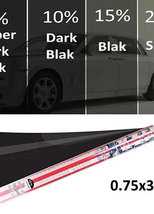 Плівка тонувальна американка autodnepr 0.75x3m super dark black