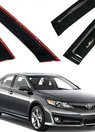 Дефлектори вікон, вітровики на toyota camry xv 50 2011-2018 (скотч) hic
