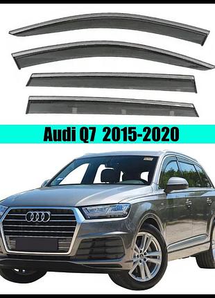 Дефлектор окон audi q7 2015-2020 (скотч) topvisor з хромом молдингом